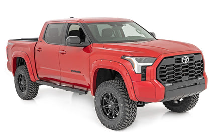 Rough Country 21014 Oval Nerf Steps | Crew Cab | Black | Toyota Tundra 2WD/4WD (2022-2025)