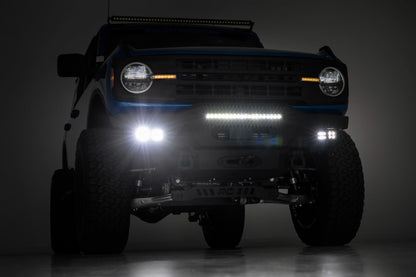 Rough Country 51078 Front Bumper | Modular | Stubby Wings | DRL | Ford Bronco 4WD (2021-2025)