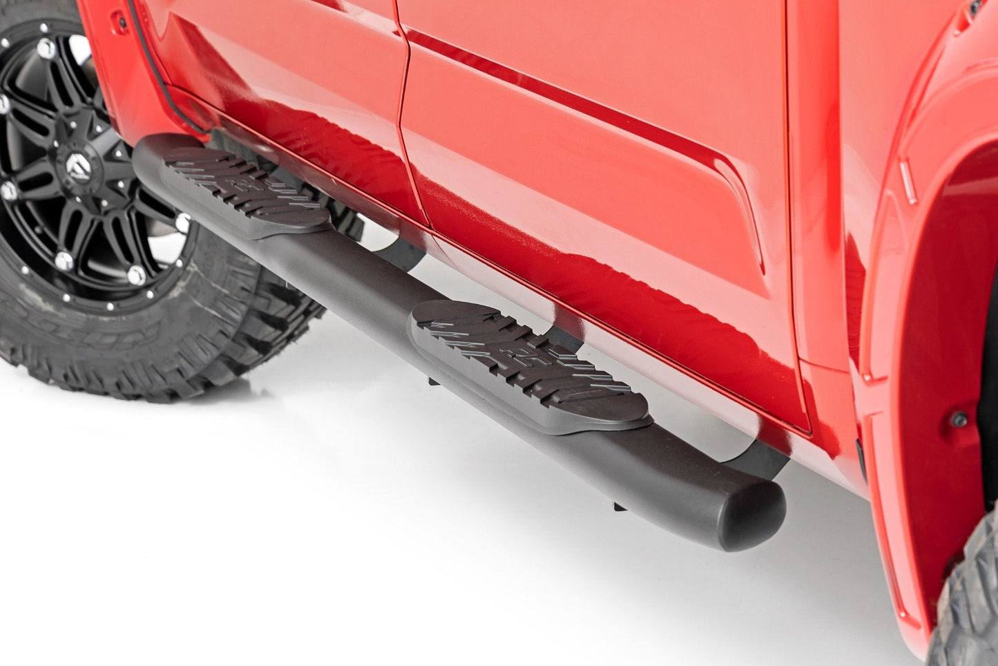 Rough Country 21014 Oval Nerf Steps | Crew Cab | Black | Toyota Tundra 2WD/4WD (2022-2025)