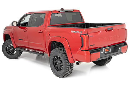 Rough Country 21014 Oval Nerf Steps | Crew Cab | Black | Toyota Tundra 2WD/4WD (2022-2025)