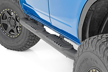 Rough Country 21011 Oval Nerf Step | 4-Door | Black | Ford Bronco 4WD (2021-2025)