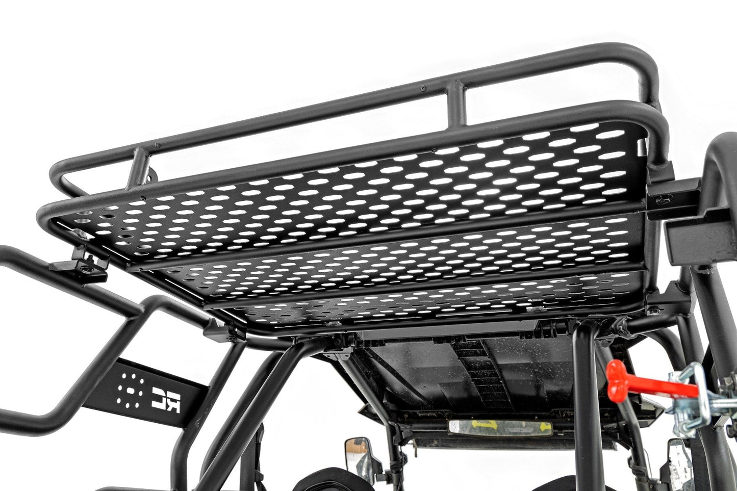 Rough Country 93141 Tubular Rear Cargo Rack | Spare Tire Mount | Polaris RZR XP 1000