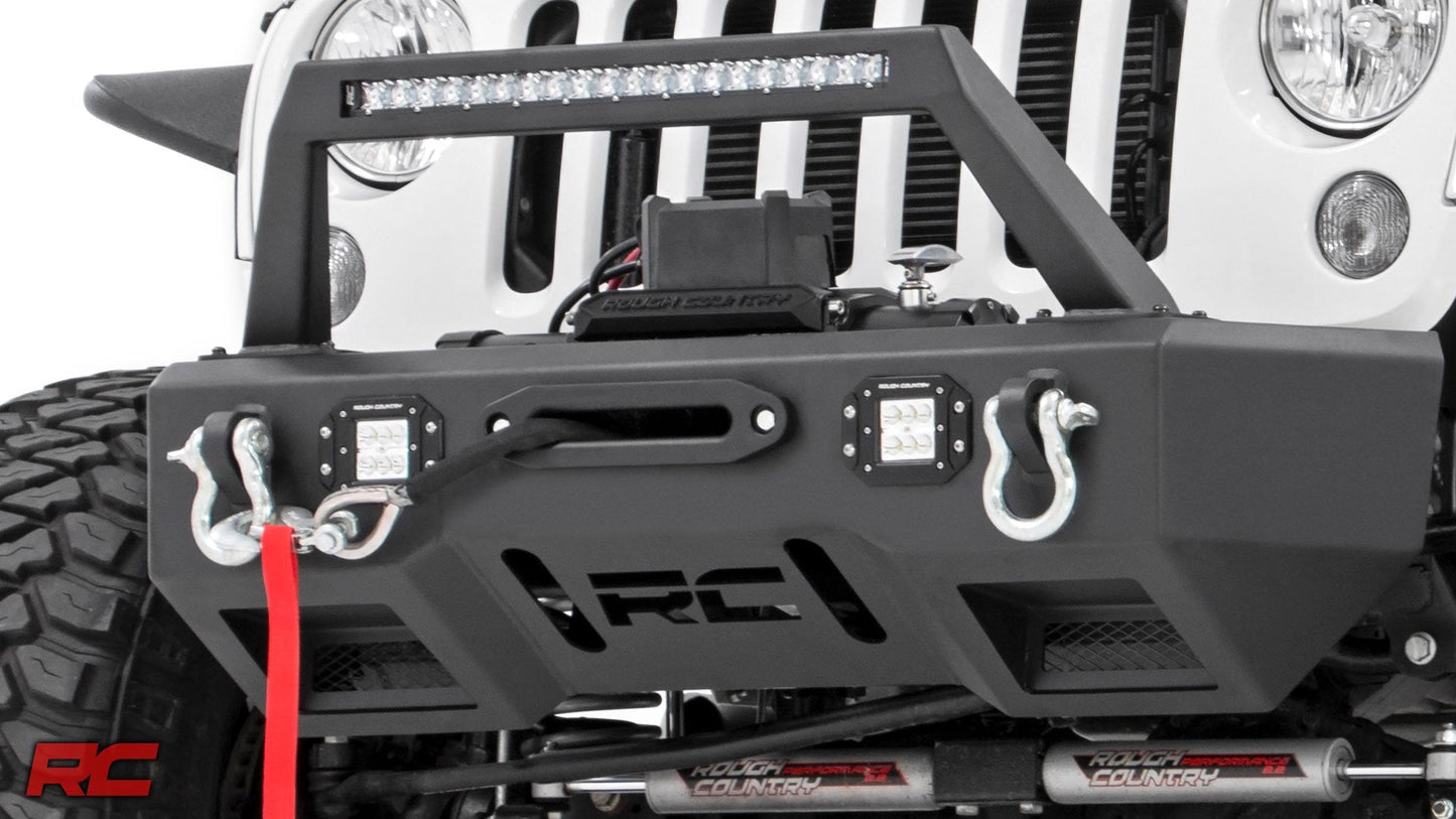 Rough Country 70803DRLA 2 Inch Chrome Series LED Light Pods | Flush Mount | Amber DRL