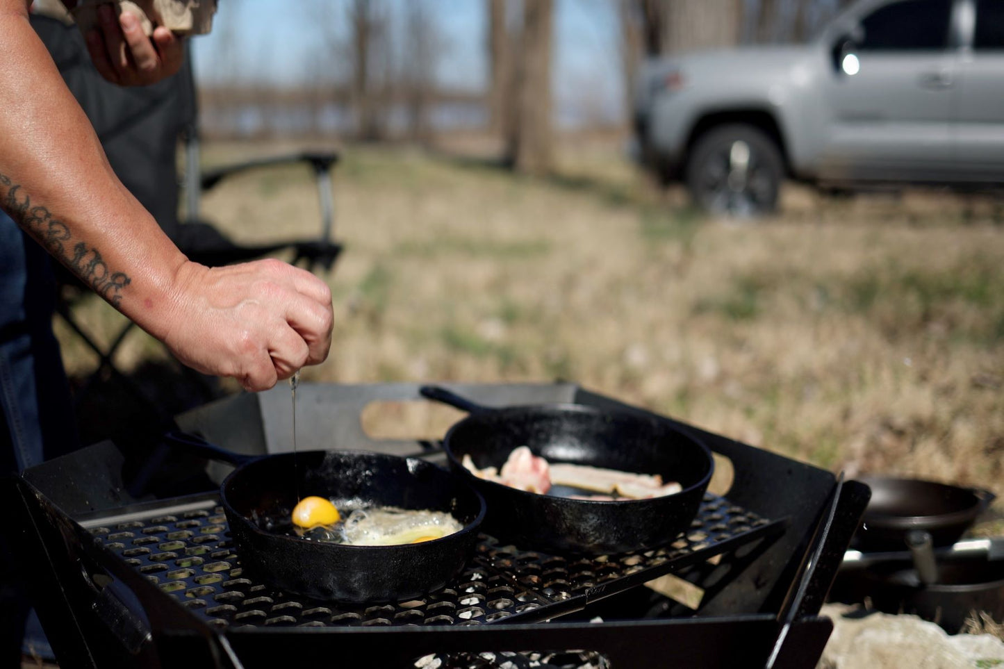 Rough Country 117517 Overland Collapsible Fire Pit Stainless Steel Grill Grate