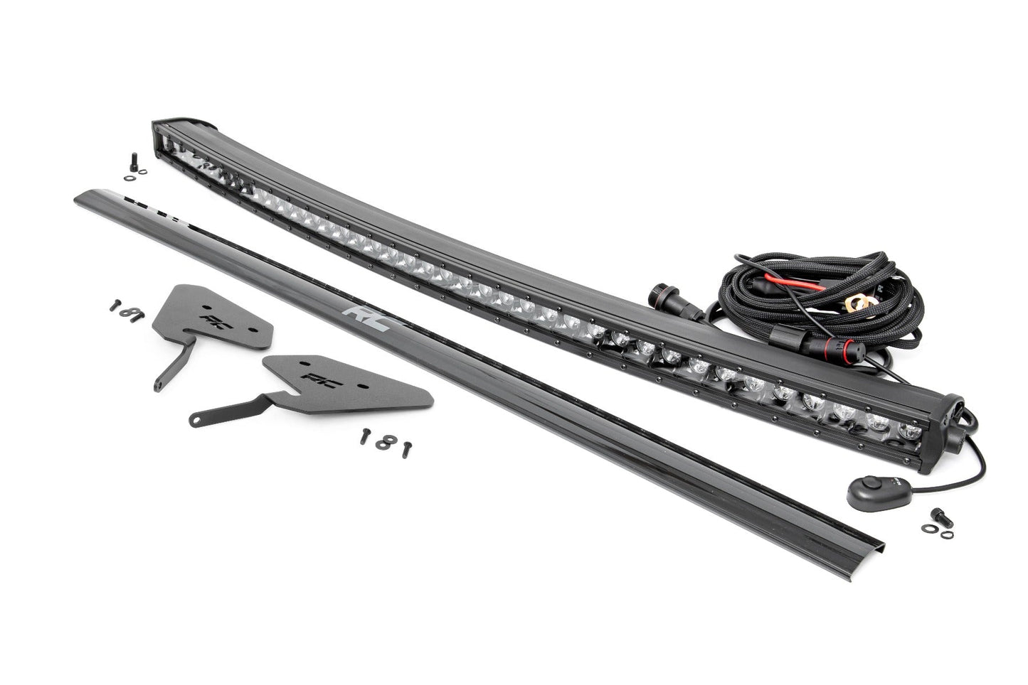Rough Country 93111 LED Light Kit | 30 Inch Curved | Front Bracket | Black Series | Polaris RZR Turbo S4