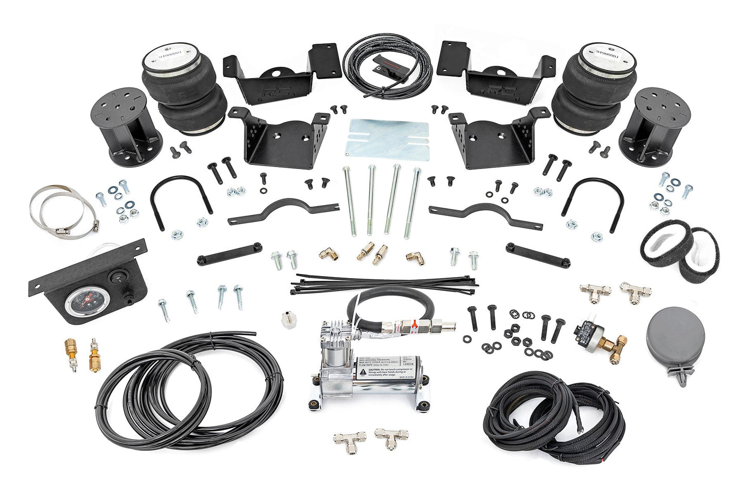 Rough Country 100345C Air Spring Kit w/compressor | 3-5 Inch Lift Kit | Chevy/GMC 2500HD/3500HD (20-25)