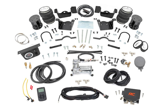 Rough Country 100345WC Air Spring Kit w/compressor | Wireless Controller | 3-5 Inch Lift Kit | Chevy/GMC 2500HD/3500HD (20-