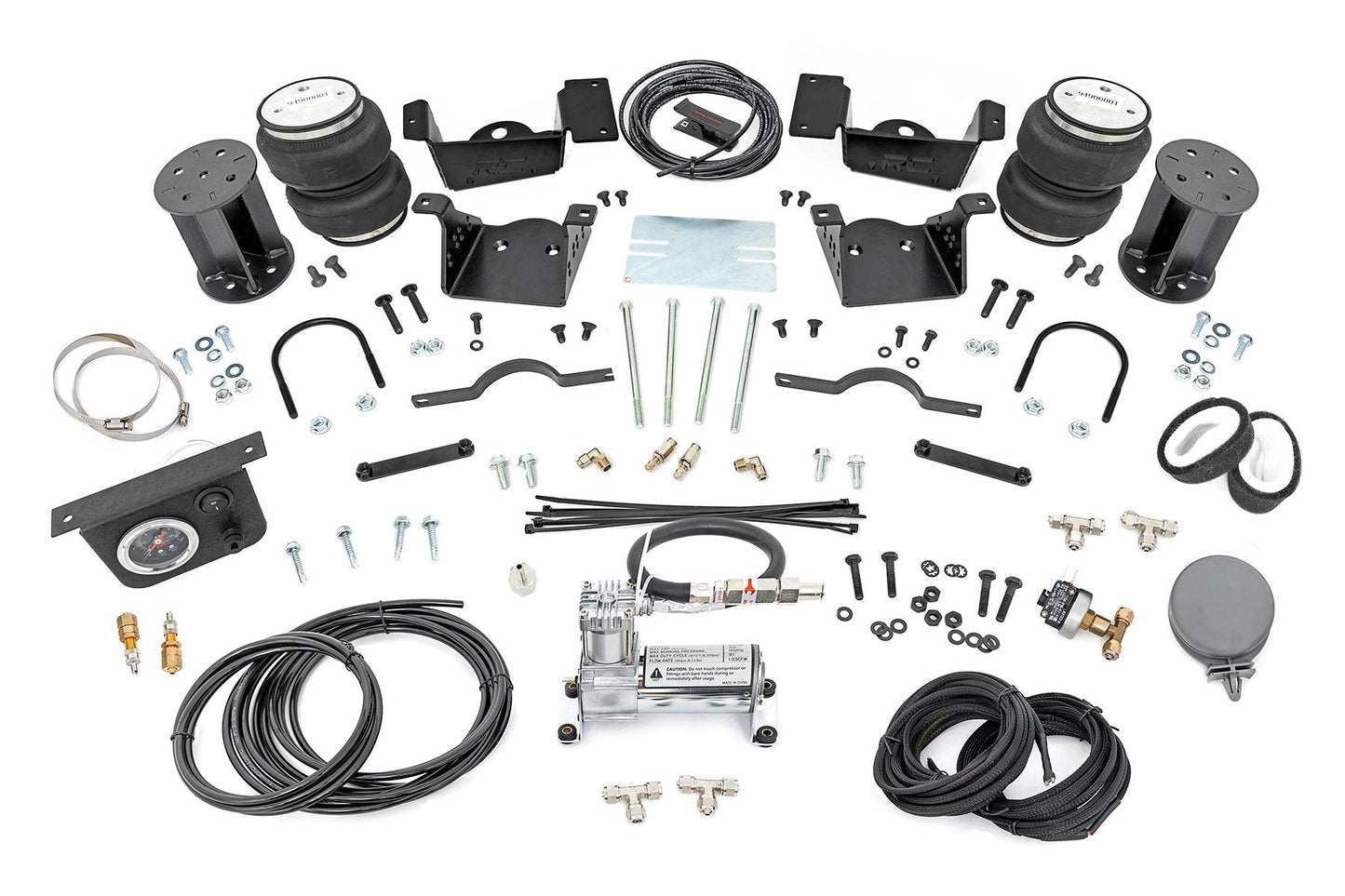 Rough Country 100347C Air Spring Kit w/compressor | 7 Inch Lift Kit | Chevy/GMC 2500HD/3500HD (20-25)