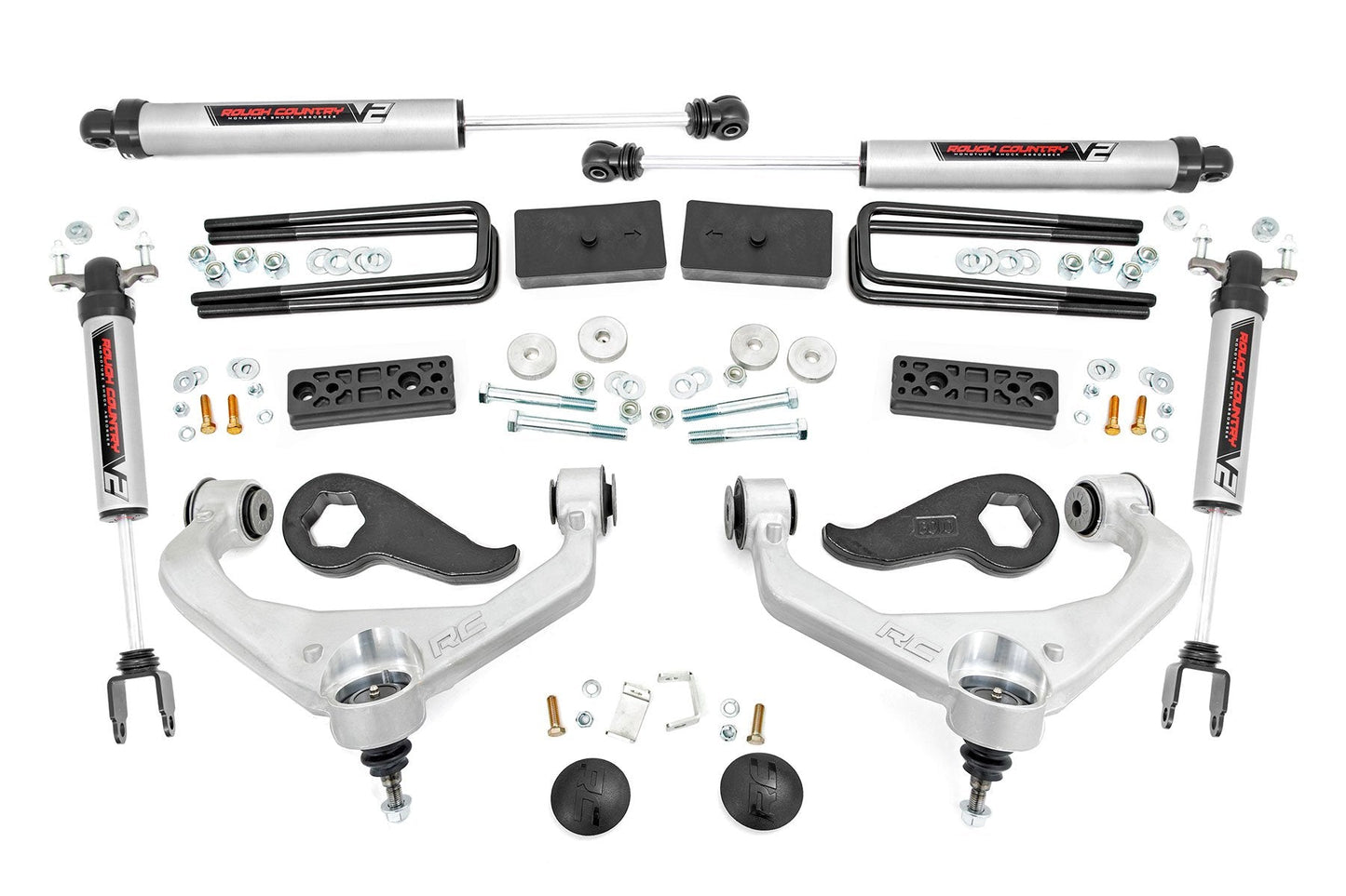 Rough Country 95870 3 Inch Lift Kit | UCAs | V2 | Chevy/GMC 2500HD/3500HD (20-25)
