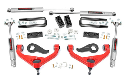 Rough Country 95630RED 3 Inch Lift Kit | Chevy/GMC Sierra 3500 HD/Silverado 3500 HD 2WD/4WD (20-25)