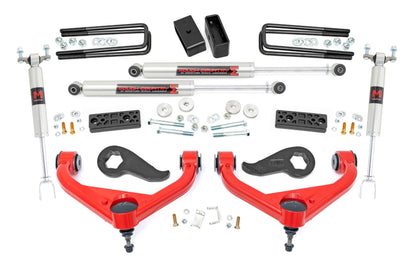 Rough Country 95640RED 3 Inch Lift Kit | UCAs | M1 | Chevy/GMC Sierra 3500 HD/Silverado 3500 HD (20-25)