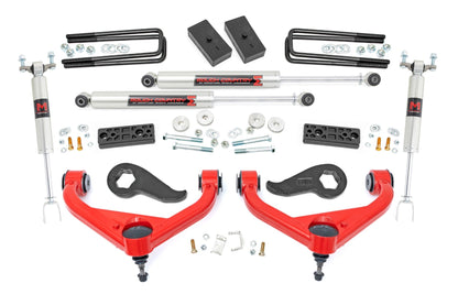 Rough Country 97740RED 3 Inch Lift Kit | UCAs | M1 | w/ Overloads | Chevy/GMC 2500HD/3500HD (20-25)