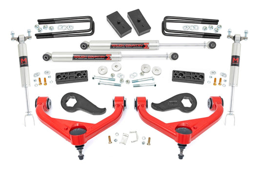 Rough Country 97740RED 3 Inch Lift Kit | UCAs | M1 | w/ Overloads | Chevy/GMC 2500HD/3500HD (20-25)