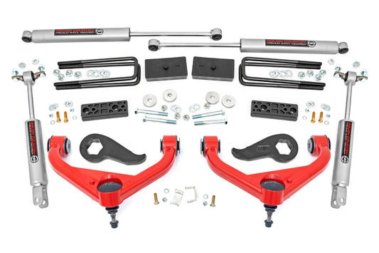 Rough Country 97730RED 3 Inch Lift Kit | w/ Overloads | Chevy/GMC 2500HD/3500HD (20-25)