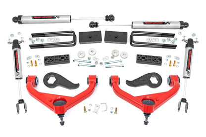 Rough Country 97770RED 3 Inch Lift Kit | UCAs | V2 | w/ Overloads | Chevy/GMC 2500HD/3500HD (20-25)