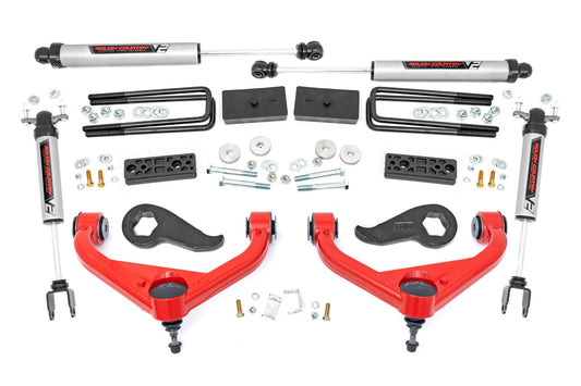 Rough Country 97770RED 3 Inch Lift Kit | UCAs | V2 | w/ Overloads | Chevy/GMC 2500HD/3500HD (20-25)