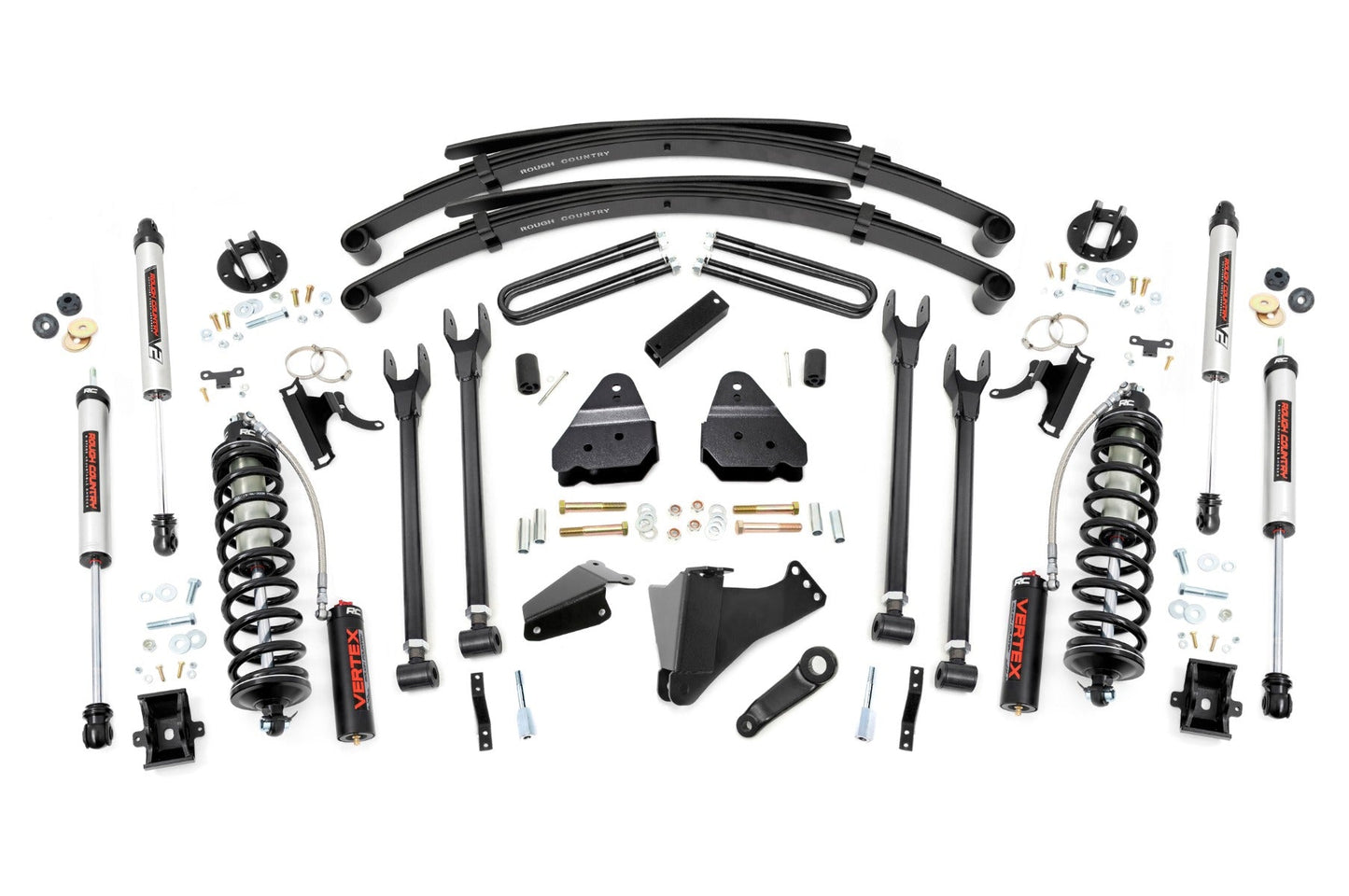 Rough Country 58358 6 Inch Lift Kit  |  Gas  |  4 Link  |  RR Spring  |  C/O V2 | Ford F-250/F-350 Super Duty (05-07)