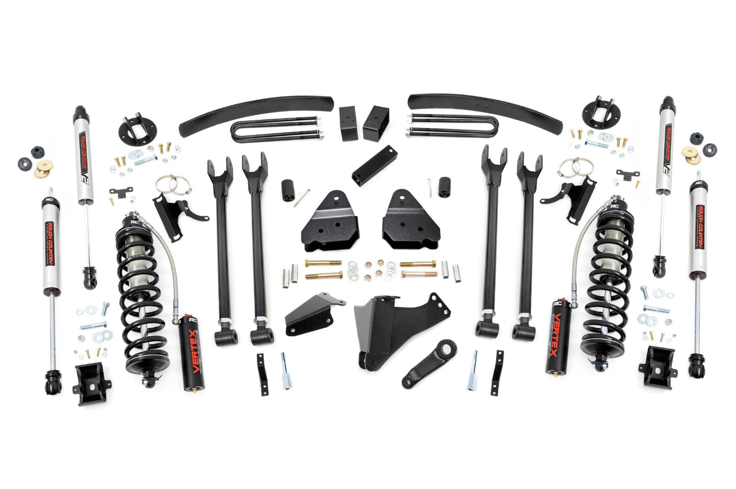 Rough Country 58158 6 Inch Lift Kit  |  Gas  |  4 Link  |  OVLD  |  C/O V2 | Ford F-250/F-350 Super Duty (05-07)
