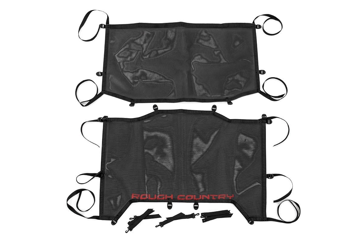 Rough Country 85120 Mesh Bikini Top Plus | Black | Jeep Wrangler JL (21-23)/Wrangler Unlimited (18-23)