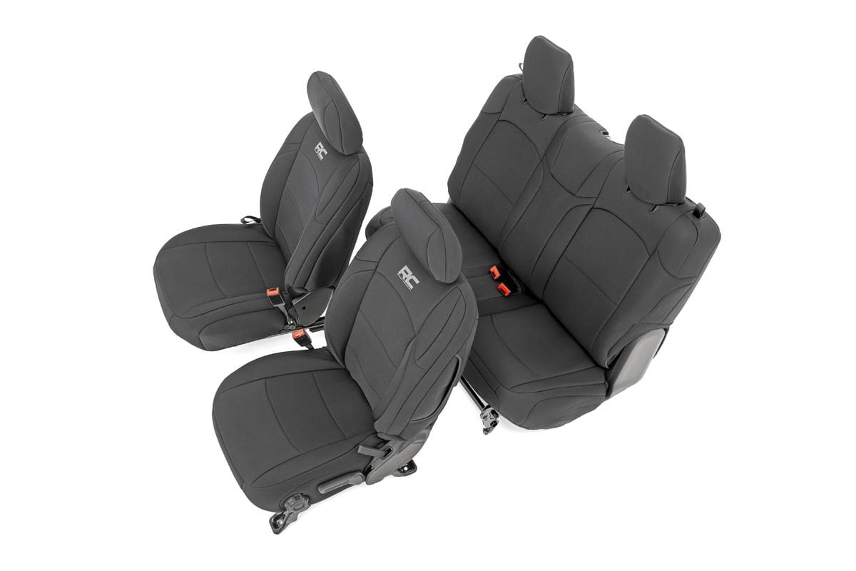 Rough Country 91020 Seat Covers | Front and Rear | Jeep Wrangler JL 4WD (2018-2025)
