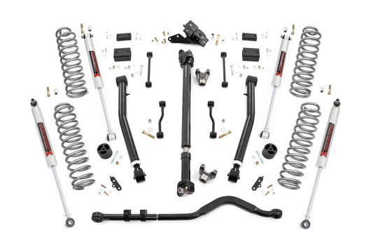 Rough Country 69140 3.5 Inch Lift Kit | Adj Lower | FR D/S | M1 | Jeep Wrangler Unlimited Rubicon (18-23)