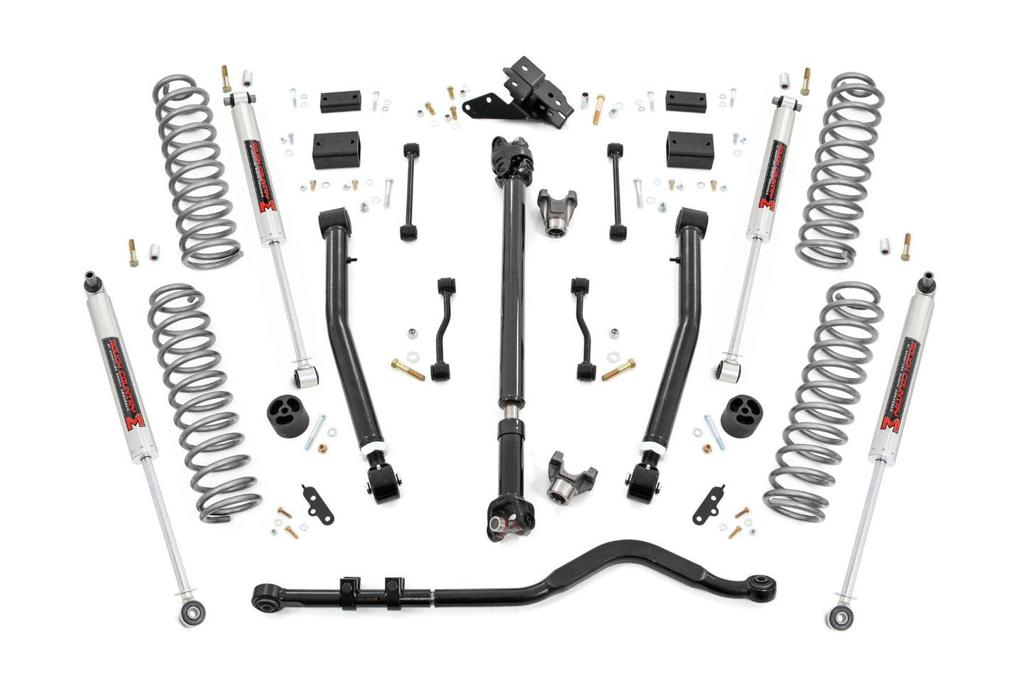Rough Country 91540 3.5 Inch Lift Kit | Adj Lower | FR D/S | M1 | Jeep Wrangler Unlimited 4WD (24-25)