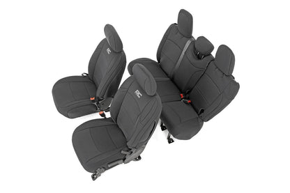 Rough Country 91010 Seat Covers | Front and Rear | Jeep Wrangler Unlimited 4WD (2018-2025)