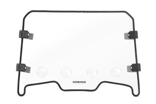 Rough Country 98292010 Vented Full Windshield | Scratch Resistant | Polaris RZR XP 1000