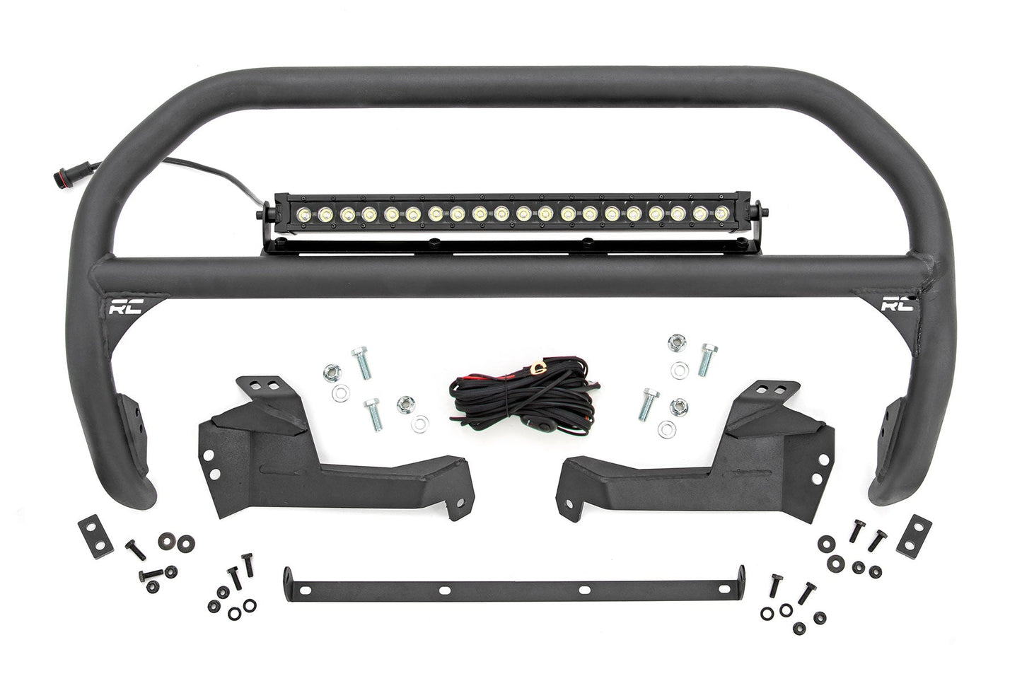 Rough Country 51042 Nudge Bar | 20 Inch BLK DRL Single Row LED | Ford Bronco Sport 4WD (21-25)