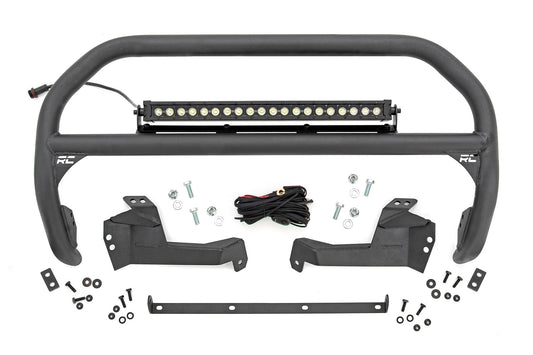 Rough Country 51042 Nudge Bar | 20 Inch BLK DRL Single Row LED | Ford Bronco Sport 4WD (21-25)