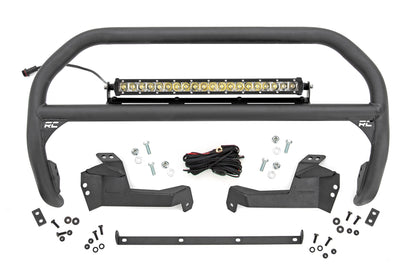 Rough Country 51043 Nudge Bar | 20 Inch Chrome Single Row LED | Ford Bronco Sport 4WD (2021-2025)