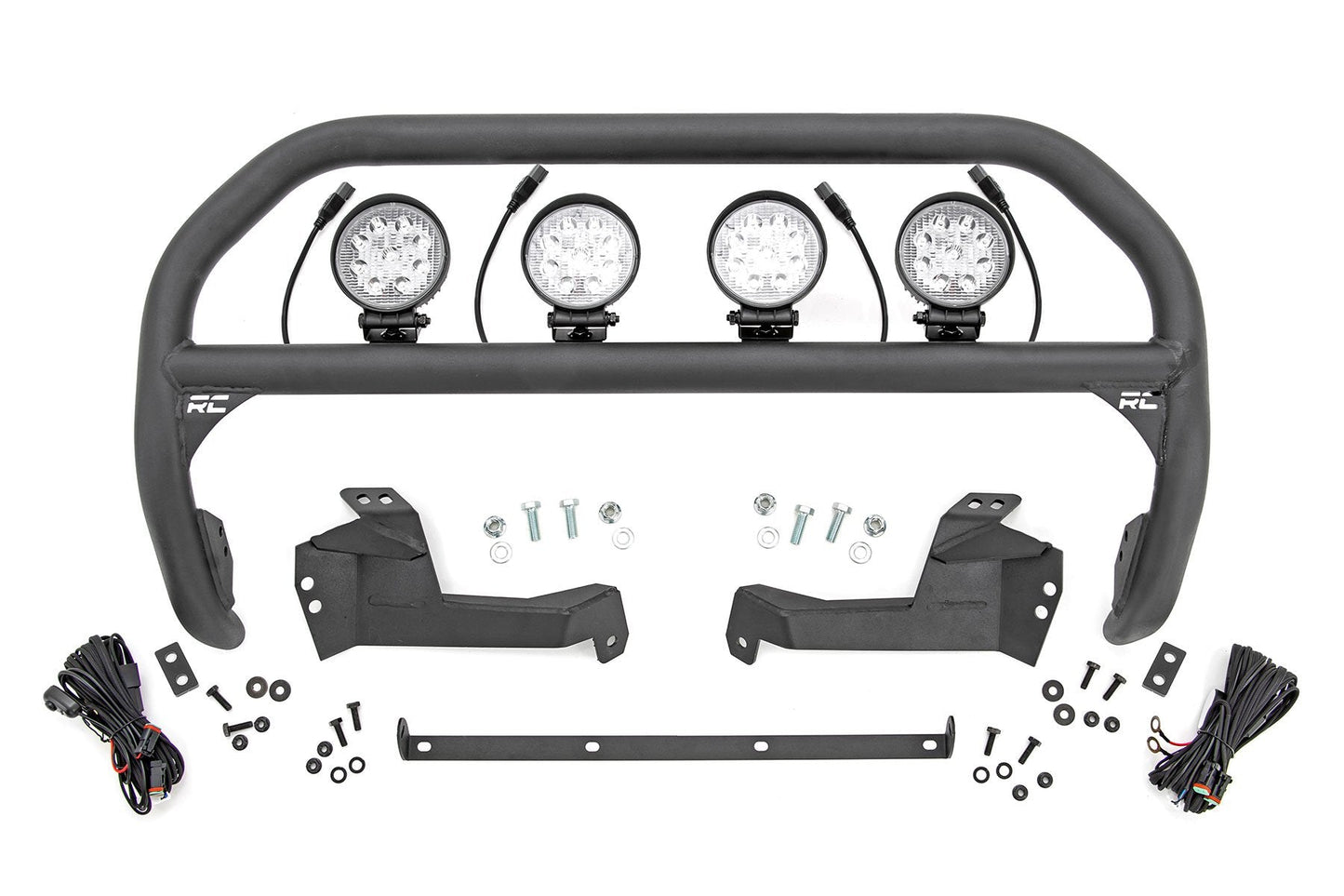 Rough Country 51044 Nudge Bar | 4 Inch Round Led (x4) | Ford Bronco Sport 4WD (2021-2025)