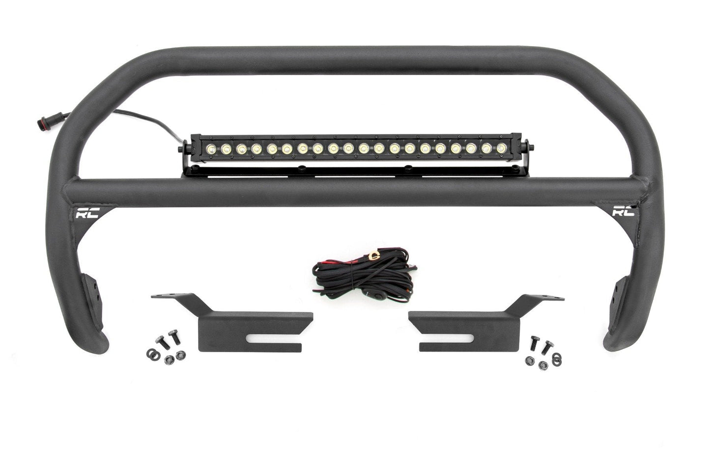 Rough Country 51047 Nudge Bar | 20 Inch BLK DRL Single Row LED | Ford Bronco 4WD (2021-2025)