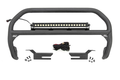 Rough Country 51047 Nudge Bar | 20 Inch BLK DRL Single Row LED | Ford Bronco 4WD (2021-2025)