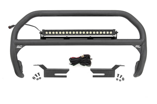 Rough Country 51047 Nudge Bar | 20 Inch BLK DRL Single Row LED | Ford Bronco 4WD (2021-2025)