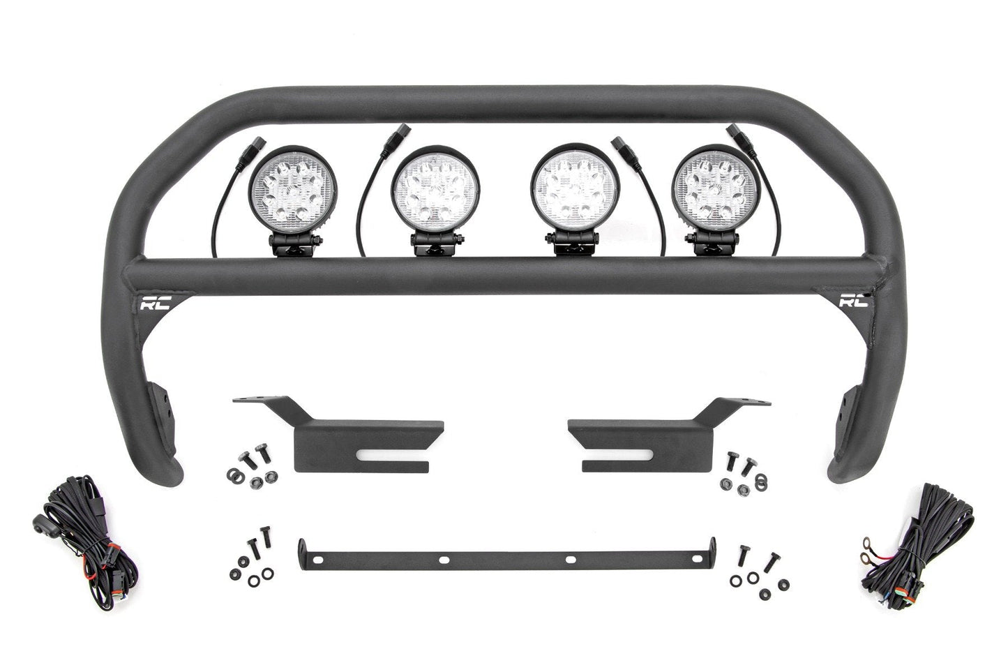 Rough Country 51049 Nudge Bar | 4 Inch Round Led (x4) | Ford Bronco 4WD (2021-2025)