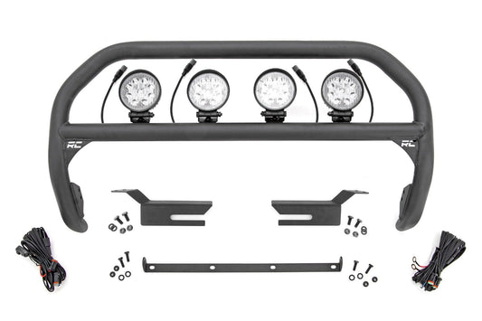 Rough Country 51049 Nudge Bar | 4 Inch Round Led (x4) | Ford Bronco 4WD (2021-2025)