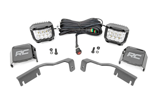 Rough Country 71068 LED Light Kit | Ditch Mount |  3" OSRAM | Wide | Nissan Frontier (22-25)