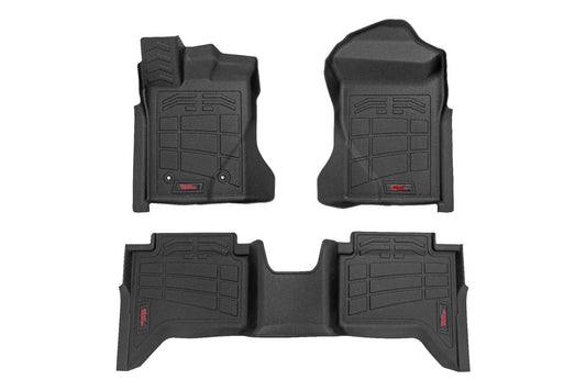Rough Country SM51003 Sure-Fit Floor Mats | Front & Rear | Crew | Ford Ranger 2WD/4WD (2024-2026)