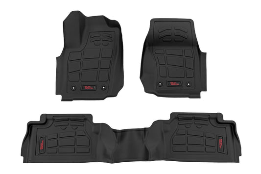Rough Country SM71225 Sure-Fit Floor Mats | Front & Rear | TRD PRO | Double Cab | Toyota Tacoma (24-26)