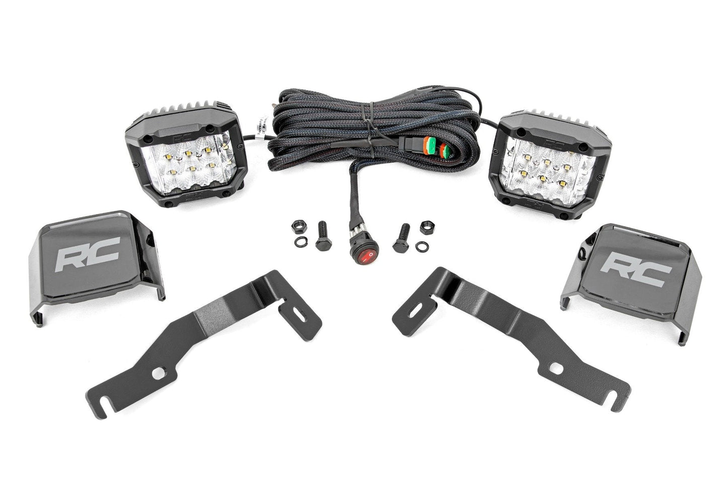 Rough Country 72105 LED Light Kit | Ditch Mount |  3" OSRAM | Wide | Toyota Tacoma 2WD/4WD (24-25)