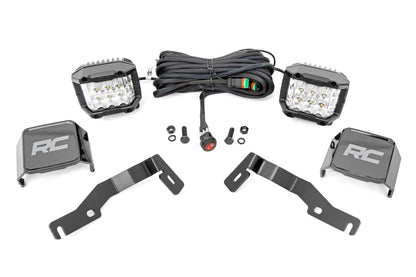 Rough Country 72105 LED Light Kit | Ditch Mount |  3" OSRAM | Wide | Toyota Tacoma 2WD/4WD (24-25)