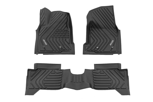 Rough Country FF-71224 Flex Fit Floor Mats | Front & Rear | Crew | Toyota Tacoma 2WD/4WD (2024-2026)