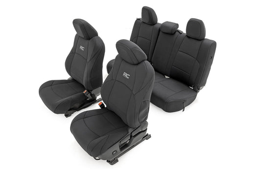 Rough Country 91062 Seat Covers | FR & RR | Double Cab | Toyota Tacoma 2WD/4WD (2024-2026)