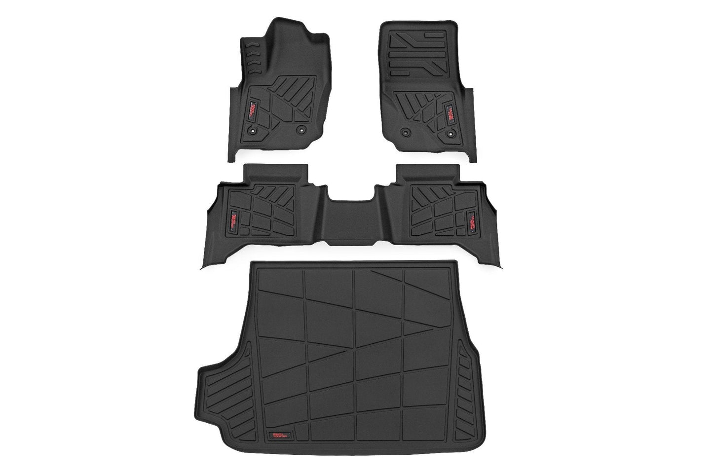 Rough Country SM71325 Sure-Fit Floor Mats | Front & Rear & Cargo Mat | Toyota 4Runner (25-26)