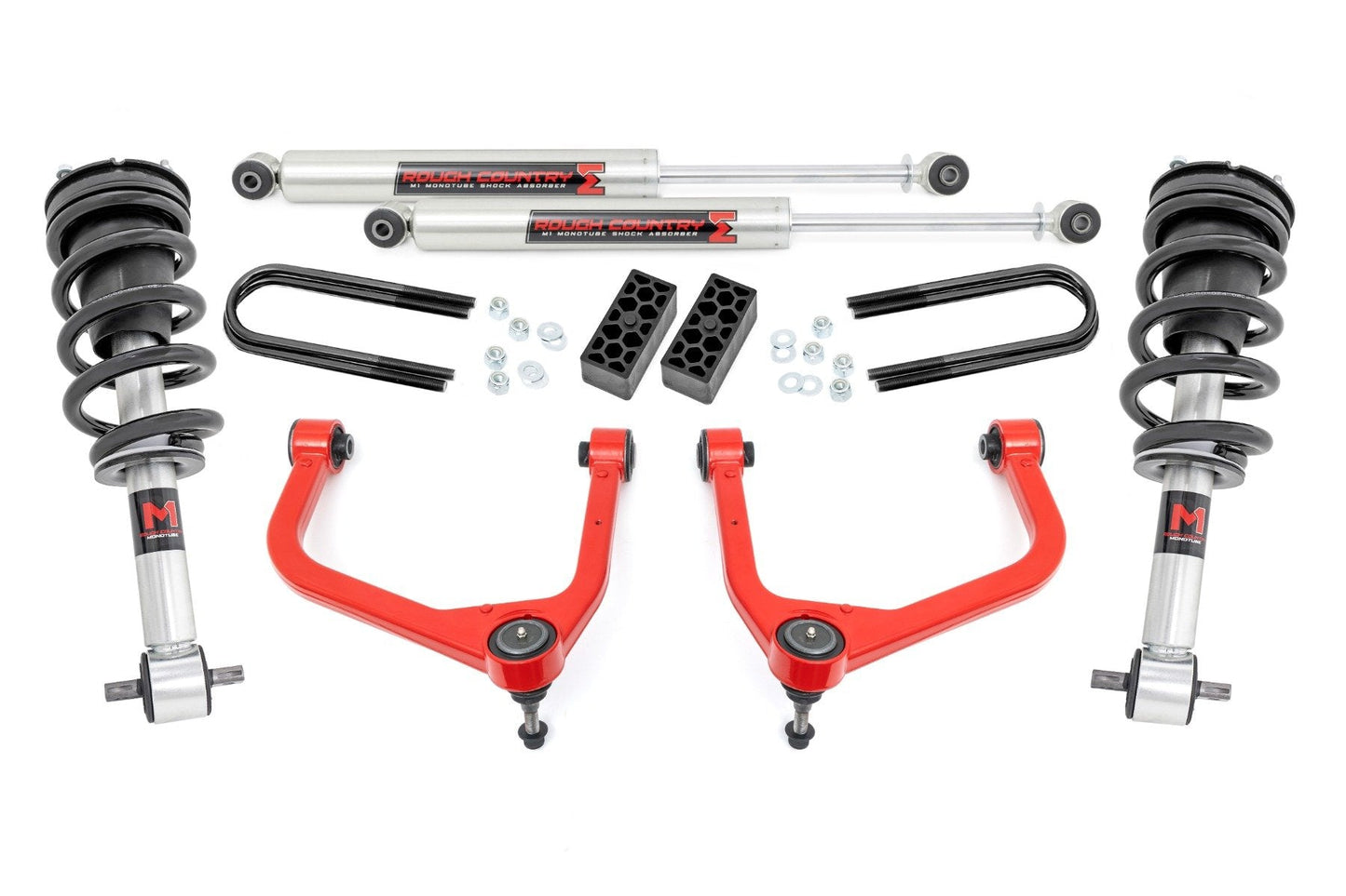 Rough Country 110440RED 3.5 Inch Lift Kit | M1 Struts/M1 | Chevy Silverado 1500 2WD/4WD (2025-2026)
