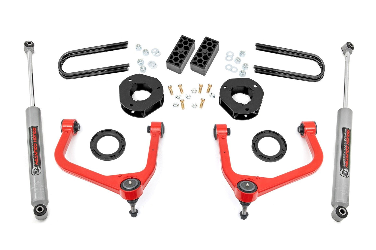 Rough Country 110430RED 3.5 Inch Lift Kit | Chevy Silverado 1500 2WD/4WD (2025-2026)