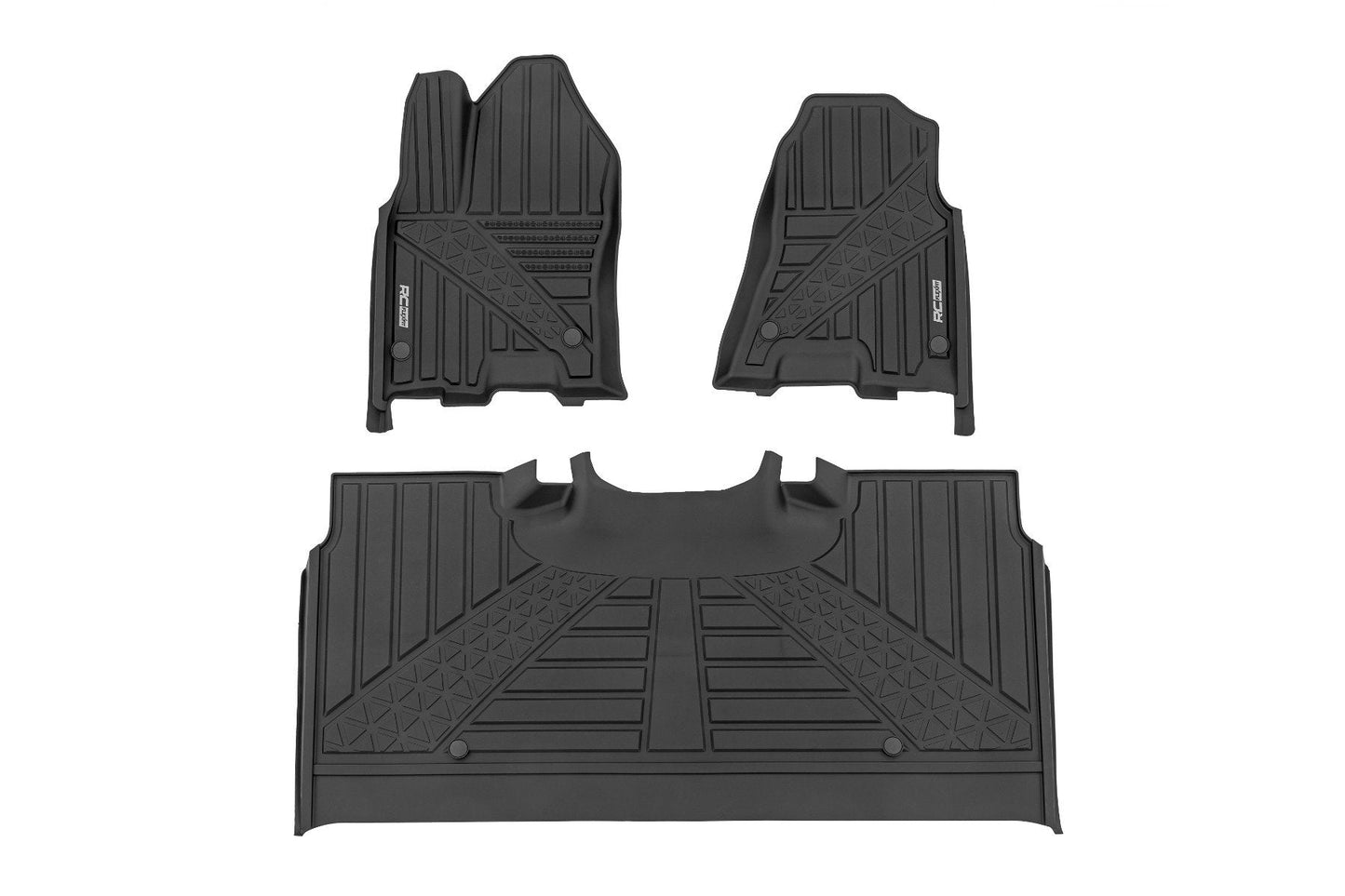 Rough Country FF-31432 Flex-Fit Floor Mats | FR & RR | Crew | Ram 1500 2WD/4WD (2025-2026)