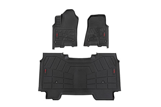 Rough Country SM31630 Sure-Fit Floor Mats | Front & Rear | Crew | Ram 1500 2WD/4WD (2025-2026)