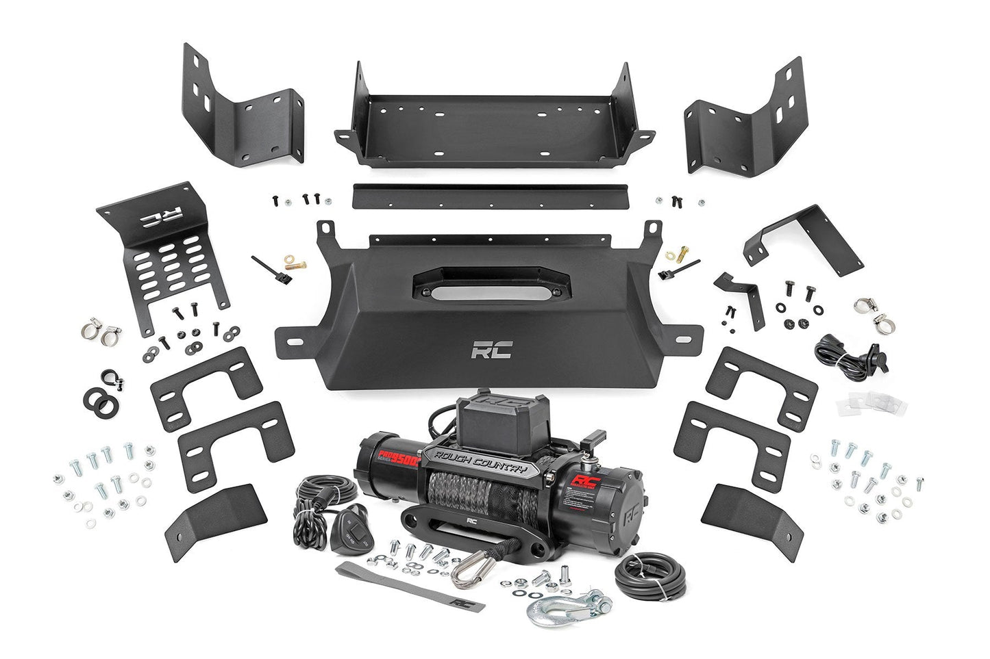 Rough Country 51058 Hidden Winch Mount | 9500S | Ford Bronco 4WD (2021-2025)